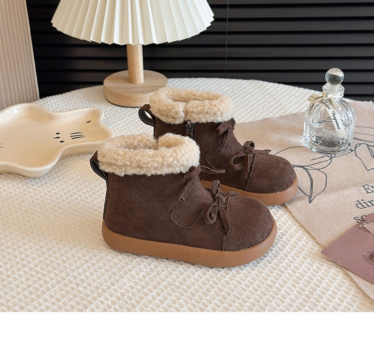 ShoeGlobe Short 2025 Inverno Novità per Bambini Ragazze Caldo Cotone Stivaletti Principessa Scarpe_voghion.com