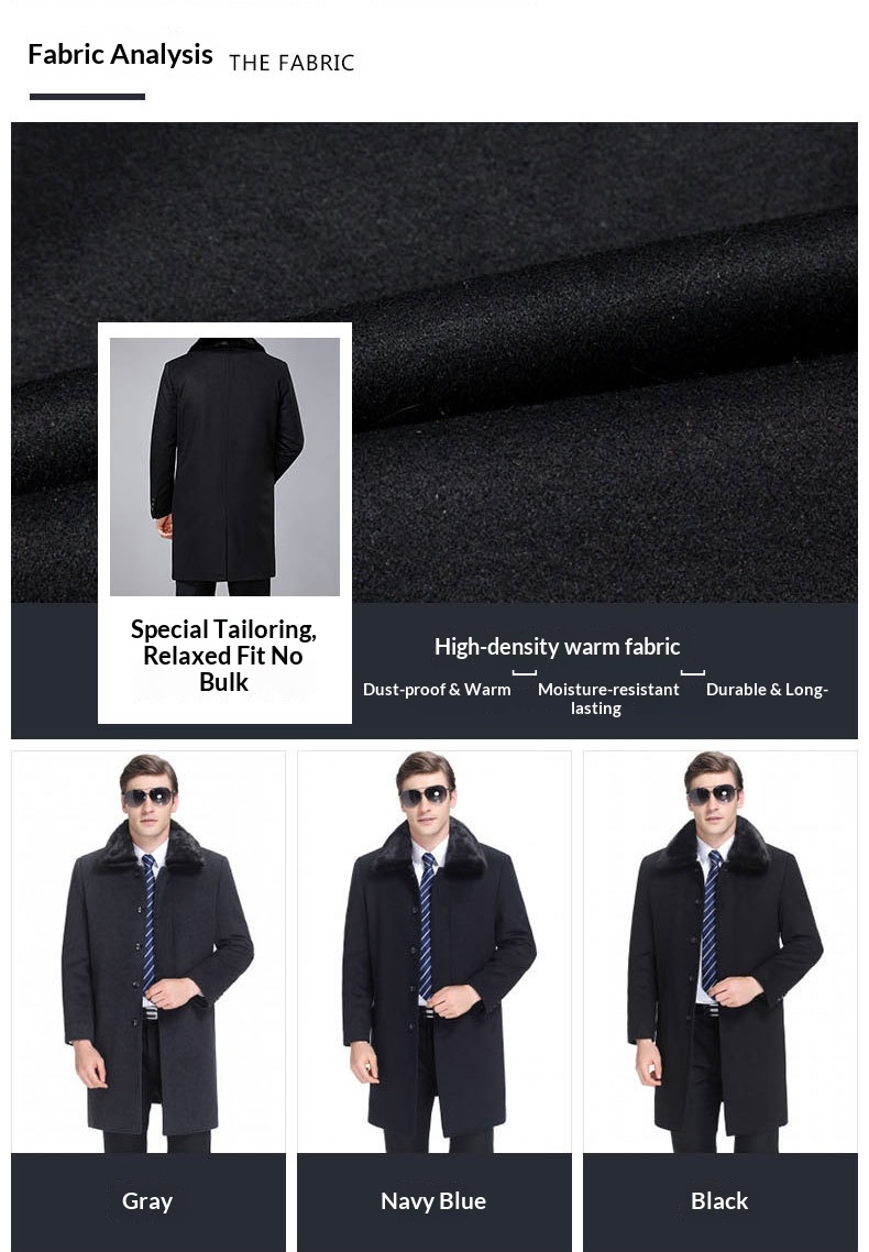 boy Boy Boy Winter Thick In-Stock Trench Business Casual Mid-Length Thickened Wool Coat Men's Large Lapel_voghion.com