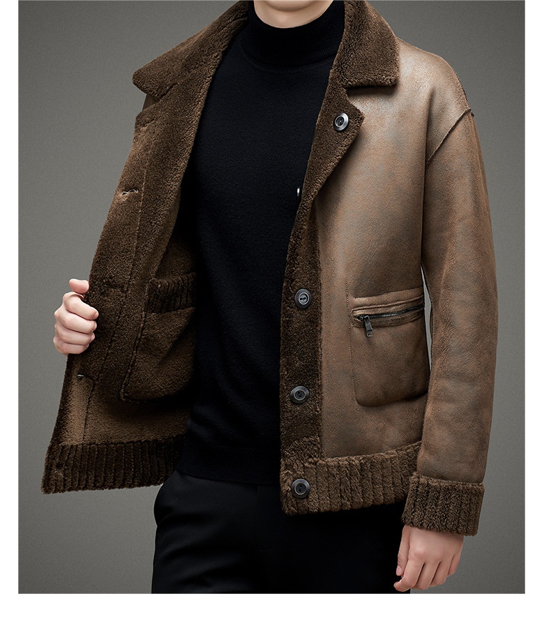 boy Boy Granular Fleece Men's Wool 2022 Winter Wear For Young And Middle-aged Casual Reversible Jacket Loose Fur Coat_voghion.com