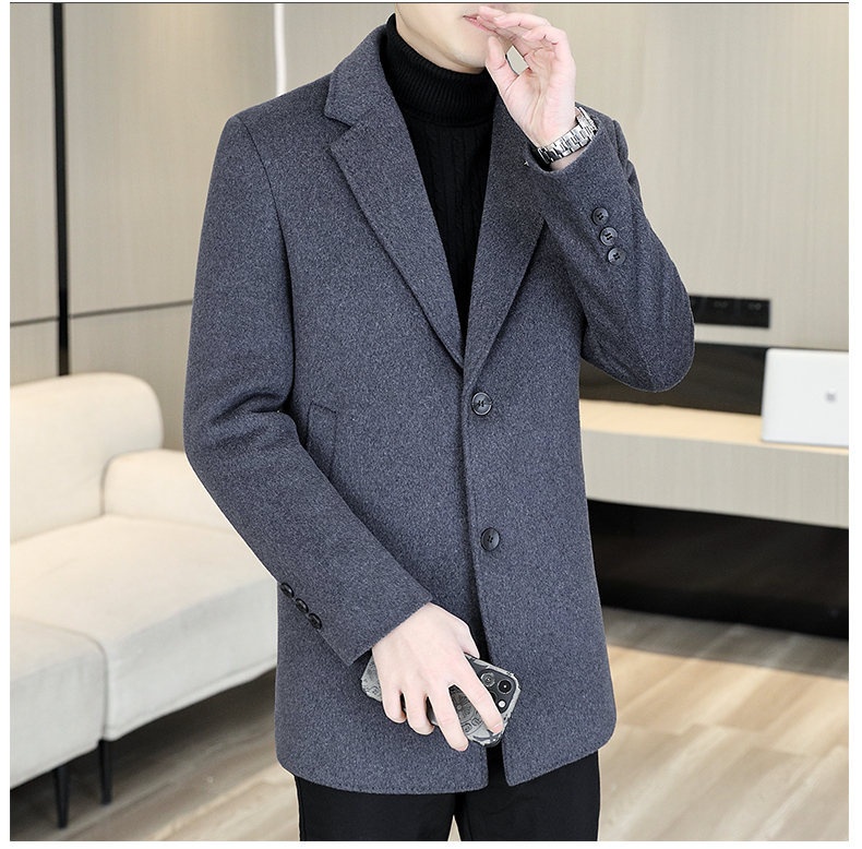 boy Boy Klonti - Autumn Winter Mid-Length Men's Wool With Turn-Down Collar Trench Coat D6609-p135_voghion.com