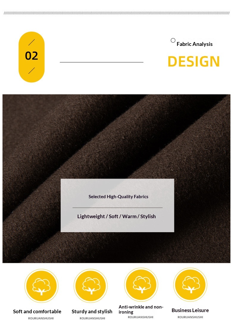 boy Boy Boy Men's 100% Double-Sided Wool Coat Autumn Winter Light Business Mid-Length Down Liner Suit Collar Woolen Jacket_voghion.com