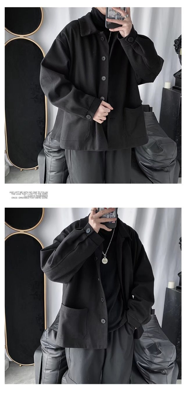 boy Boy Boy 2025 Autumn Winter Korean Style Brand Ins Couple Loose Wool Coat Jacket Trendy One Piece Dropshipping_voghion.com