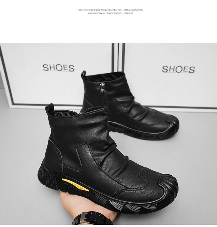 Chaussures de travail Glide Labor Protection pour hommes, imperméables, antidérapantes, résistantes à l'usure, polyvalentes et adaptées à une utilisation en extérieur, au bureau ou au travail._voghion.com