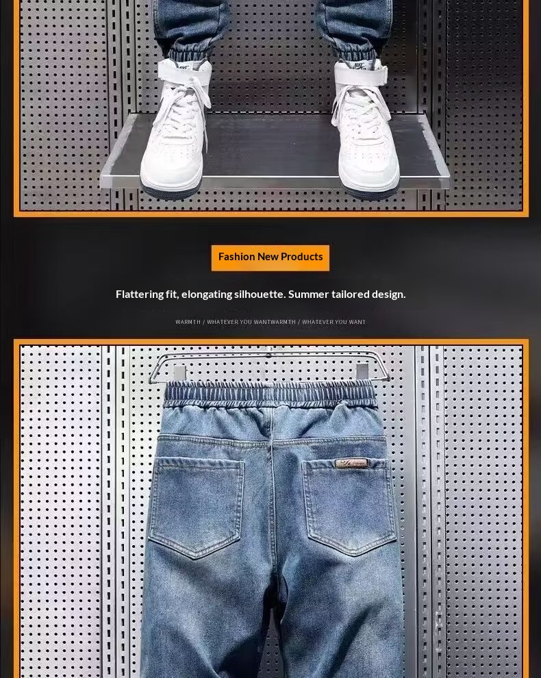 boy Boy Boy Cross-Border Foreign Trade Spring And Autumn Jeans Men's Brand Casual Jogger Loose Versatile Trendy Harem Pants_voghion.com