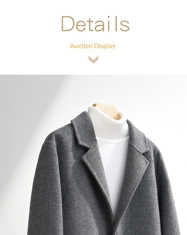 boy Boy Boy Autumn Winter 100% Wool High-End Double-Sided Suit Business Casual Woolen Coat Men's Clothing_voghion.com