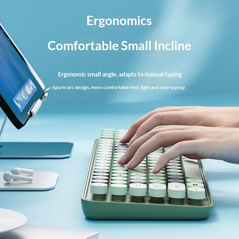 NeoGear Kabellose Tastatur und Maus mit Bluetooth, drei Modi, wiederaufladbar, niedlich, tragbar, leise – ideal für Computer und Laptops, auch für Mädchen_voghion.com