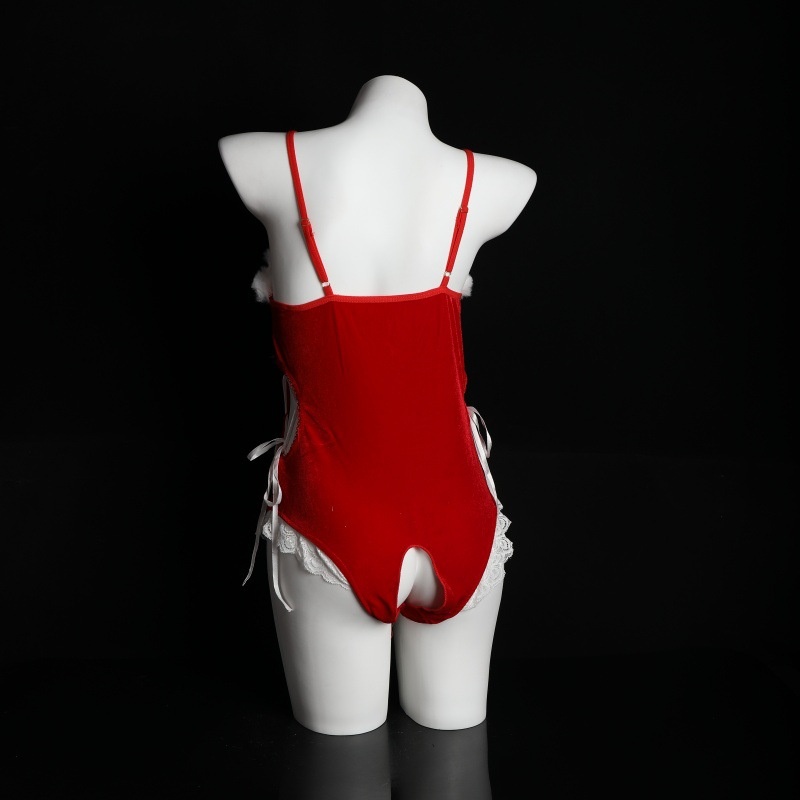 Eros Lab Lemon Story Sexy Bunny Girl Dessous Rot Neujahrsverführung Weihnachtsoutfit Bettleidenschaft Uniform Set_voghion.com