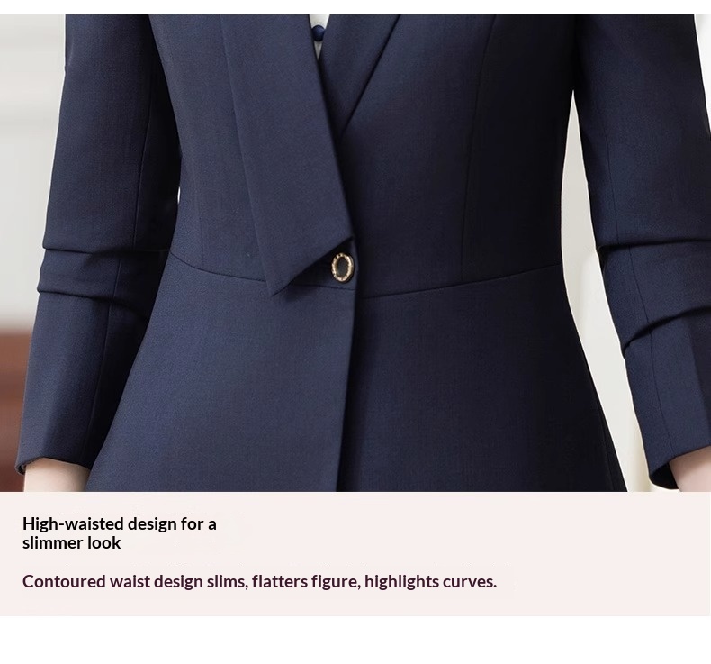 ChicShe Giacca grigia da donna, nuovo abito professionale autunno inverno per donna, abbigliamento da lavoro per hotel e gioiellerie_voghion.com