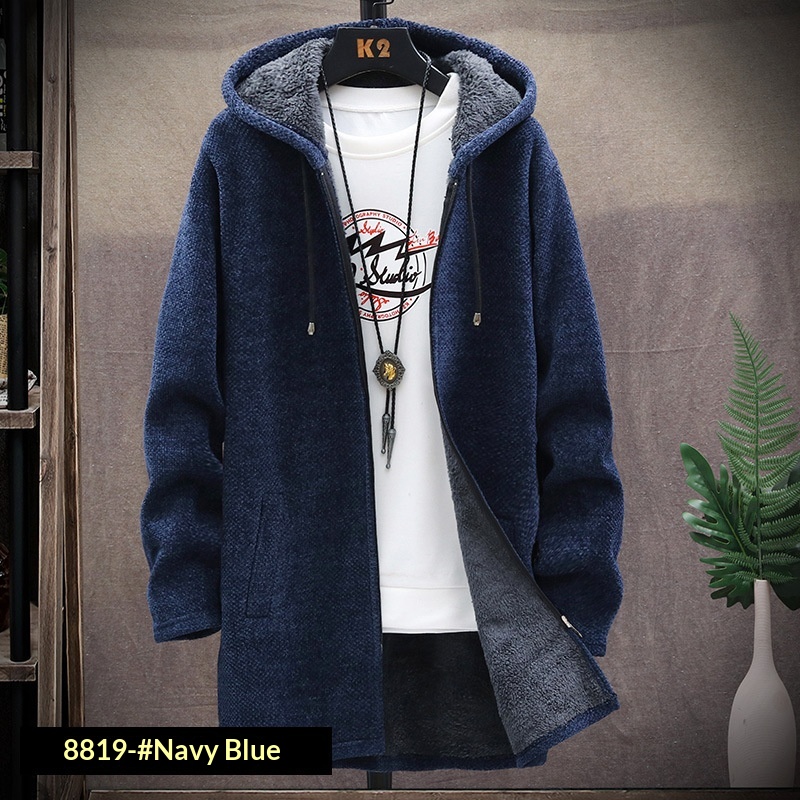 boy Boy Boy High-Quality Autumn Winter New Men's Casual Mid-Length Versatile Fleece Knit Cardigan Trench Coat Jacket_voghion.com