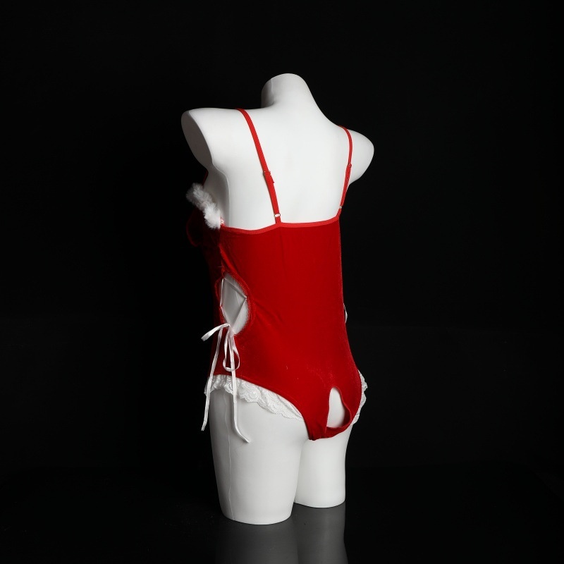 Eros Lab Lemon Story Sexy Bunny Girl Dessous Rot Neujahrsverführung Weihnachtsoutfit Bettleidenschaft Uniform Set_voghion.com