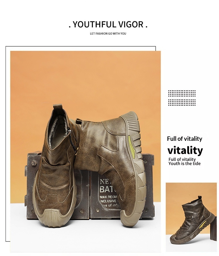 Chaussures de travail Glide Labor Protection pour hommes, imperméables, antidérapantes, résistantes à l'usure, polyvalentes et adaptées à une utilisation en extérieur, au bureau ou au travail._voghion.com