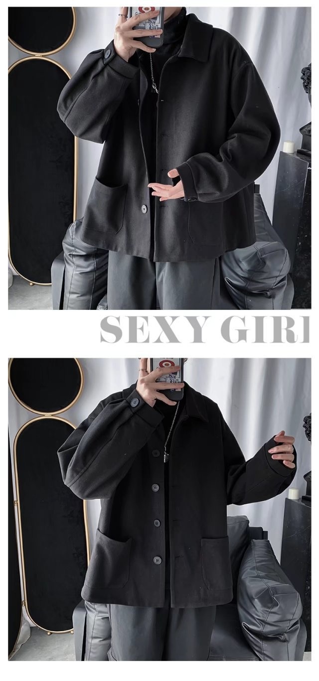boy Boy Boy 2025 Autumn Winter Korean Style Brand Ins Couple Loose Wool Coat Jacket Trendy One Piece Dropshipping_voghion.com