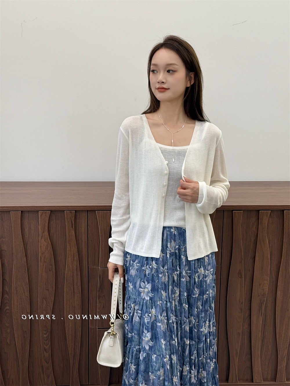ChicShe Europe Station 2025 Early New European Goods Korean Style Fresh Floral A-line Midi Skirt For Women Spring And Autumn_voghion.com