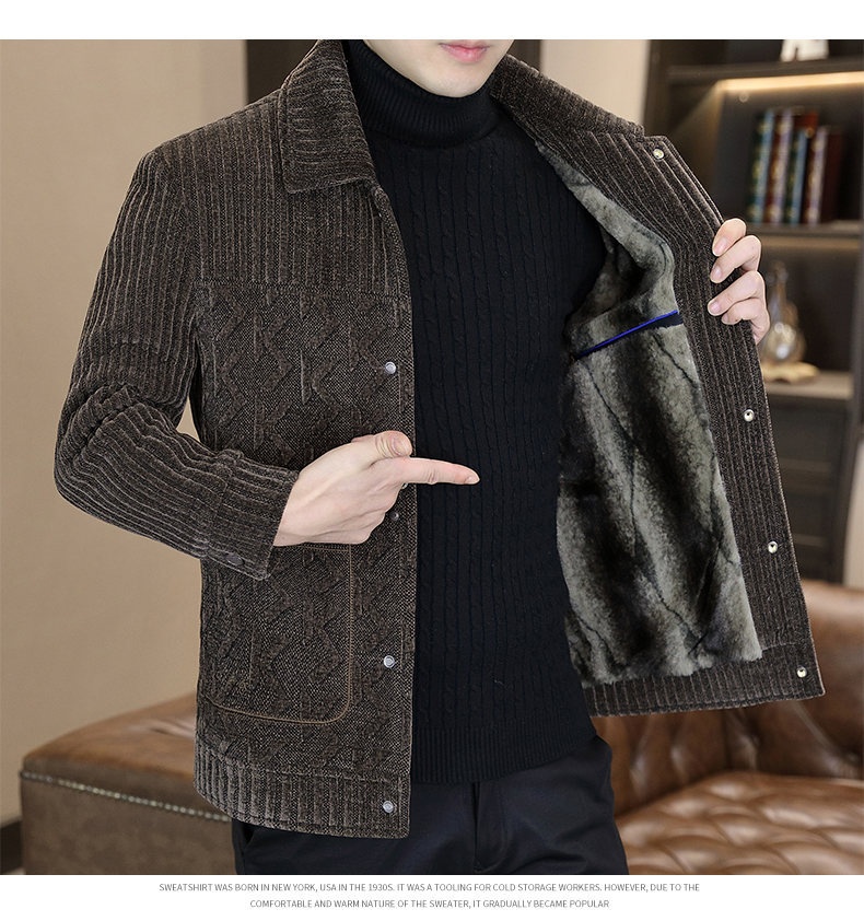 boy Boy Boy Casual Short Thickened Autumn Winter Fleece Trendy Wool Coat Men's Jacket Korean Style New In Stock_voghion.com