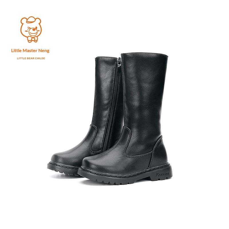 ShoeGlobe ShoeGlobe 2025 Autunno Inverno Nuove Scarpe per Bambini Tinta Unita Lunghi Moda Singolo Principessa Ragazze Stivali per Bambini_voghion.com