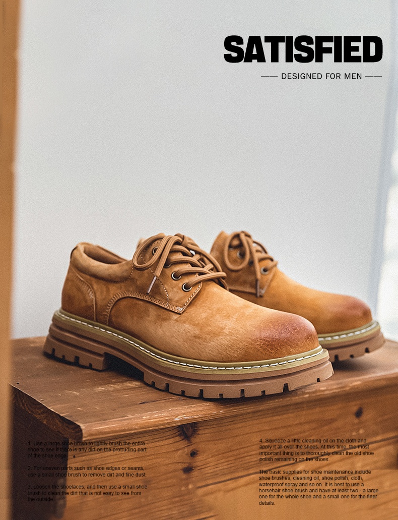 Glide Glide Spring Nw Lathr Pigskin British Rtro Low-top Thick-sold Hight-incrasing Non-slip Casual Work Shos Mn's_voghion.com