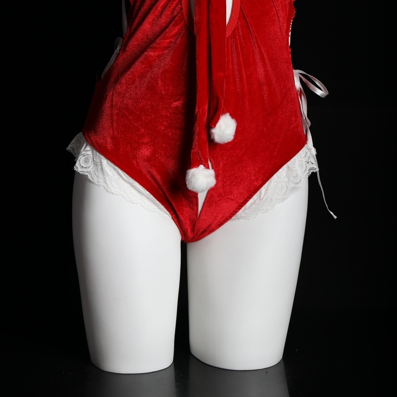 Eros Lab Lemon Story Sexy Bunny Girl Dessous Rot Neujahrsverführung Weihnachtsoutfit Bettleidenschaft Uniform Set_voghion.com