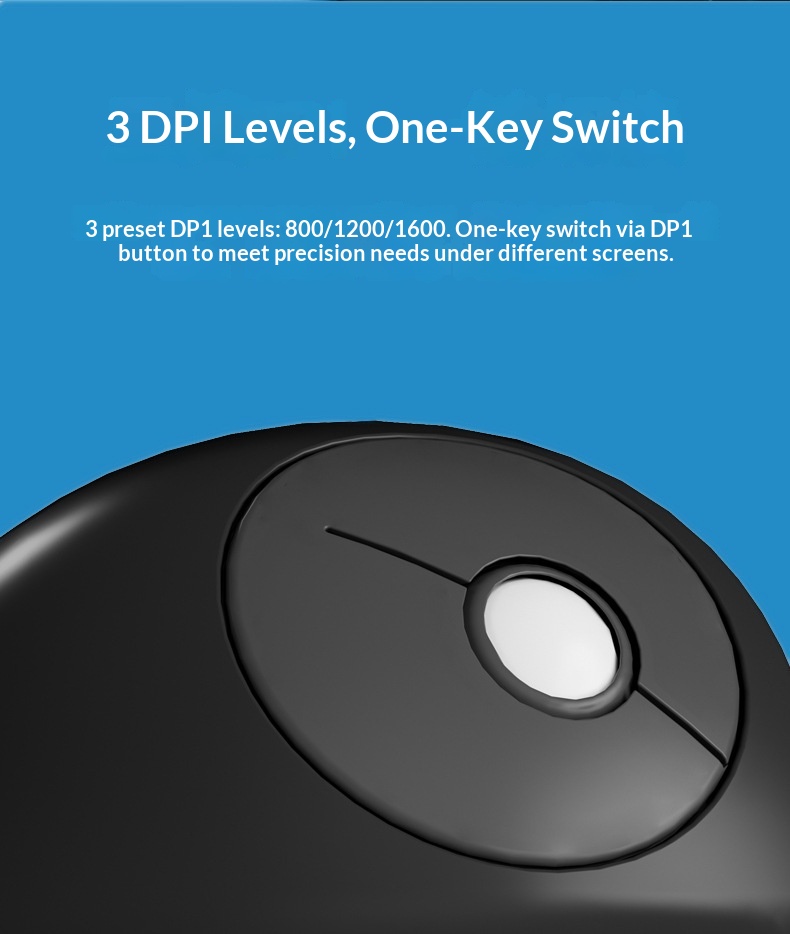 NeoGear Mobile Mouse Dual Mode Three Channel Silent Vertical Wireless In Stock Button Ergonomic_voghion.com