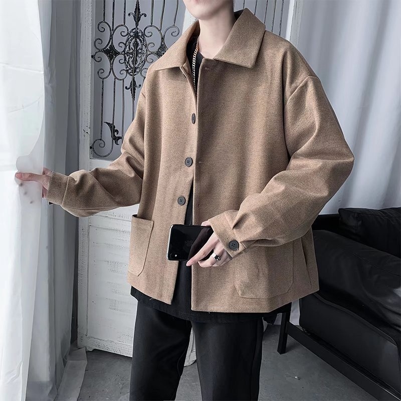 boy Boy Boy 2025 Autumn Winter Korean Style Brand Ins Couple Loose Wool Coat Jacket Trendy One Piece Dropshipping_voghion.com