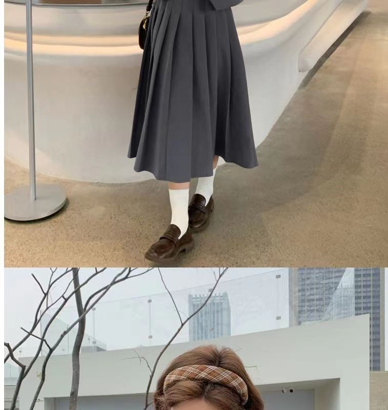 Sukienka garniturowa ChicShe Academy 2025 Wiosna Jesień Nowy modny styl uliczny Wywiad Marynarka mundurowa JK dla kobiet_voghion.com