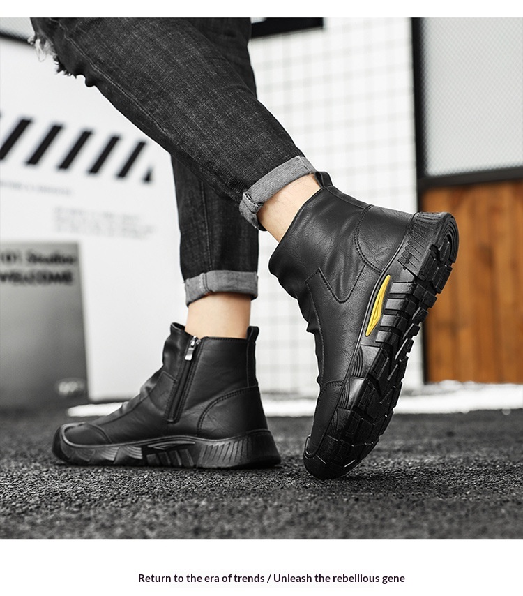 Chaussures de travail Glide Labor Protection pour hommes, imperméables, antidérapantes, résistantes à l'usure, polyvalentes et adaptées à une utilisation en extérieur, au bureau ou au travail._voghion.com