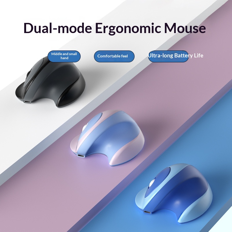 NeoGear Mobile Mouse Dual Mode Three Channel Silent Vertical Wireless In Stock Button Ergonomic_voghion.com