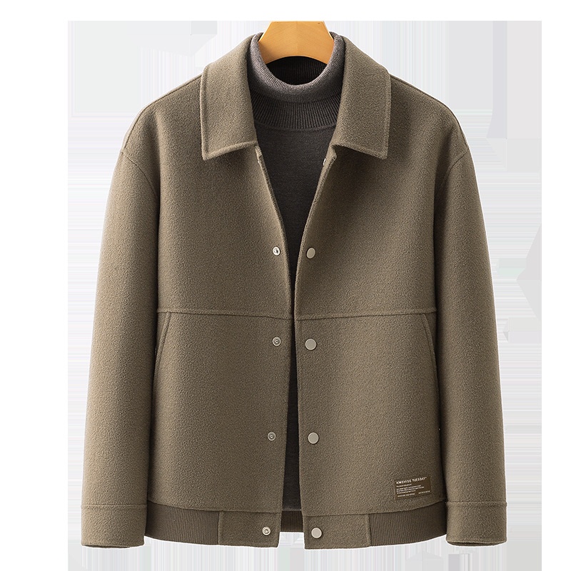 boy Boy Boy 22A01 Men's Double-Sided Jacket New Trend Thickened Woolen Short Cashmere Coat Autumn Winter Casual_voghion.com