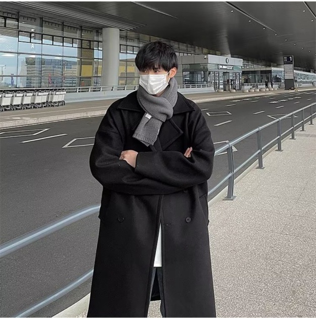 boy Boy Boy Winter Wool Coat For Men, Mid-Length Over-the-Knee Suit Collar Double-Breasted Woolen Trench Coat, Thickened Ins Trend_voghion.com