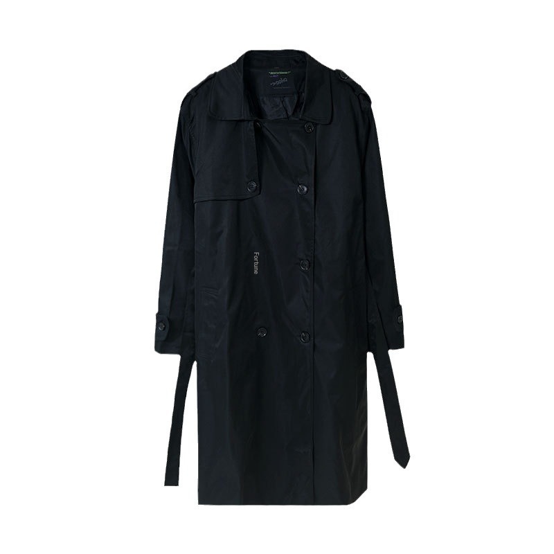 boy Boy Boy Autumn Winter Men's Hong Kong Style Double-Breasted Mid-Length Trench Coat Stylish Over-the-Knee Cape Loose Overcoat_voghion.com