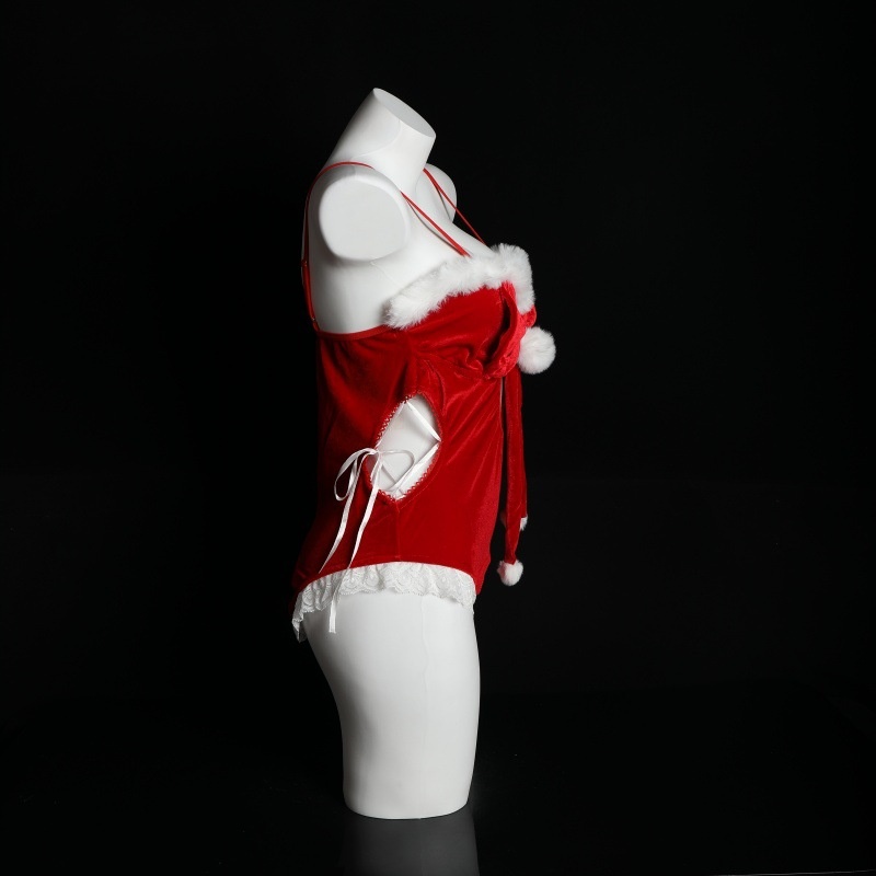 Eros Lab Lemon Story Sexy Bunny Girl Dessous Rot Neujahrsverführung Weihnachtsoutfit Bettleidenschaft Uniform Set_voghion.com