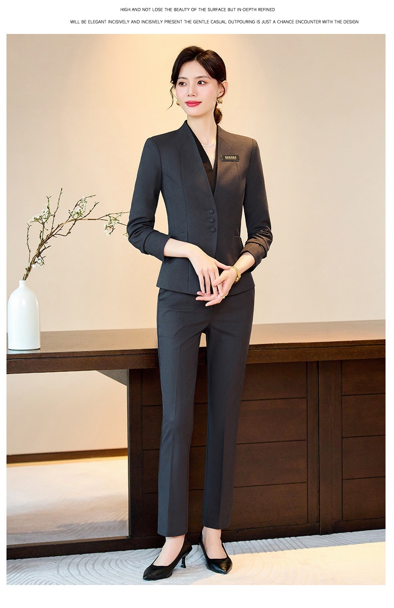ChicShe Wholesale Sping And Autumn Elegant Slim Fit Hotel Manage Jewely Stoe Gold Shop Pofessional Suit Set Women's_voghion.com