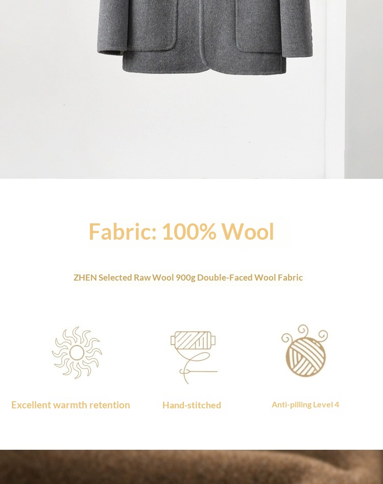 boy Boy Boy Autumn Winter 100% Wool High-End Double-Sided Suit Business Casual Woolen Coat Men's Clothing_voghion.com