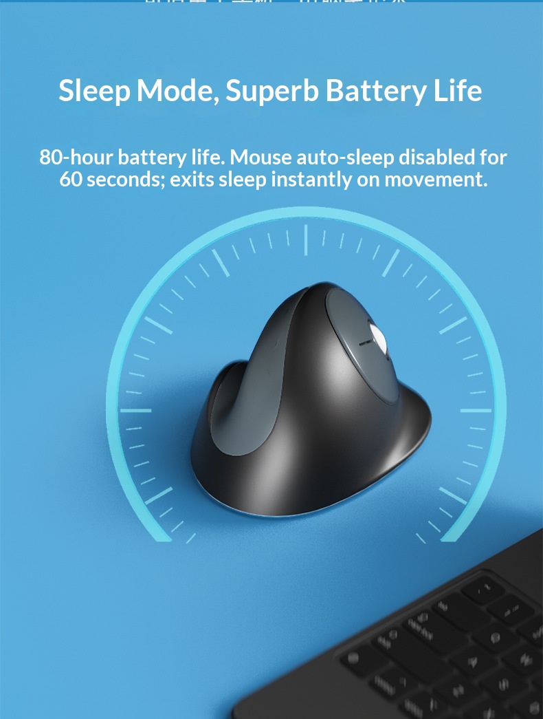 NeoGear Mobile Mouse Dual Mode Three Channel Silent Vertical Wireless In Stock Button Ergonomic_voghion.com