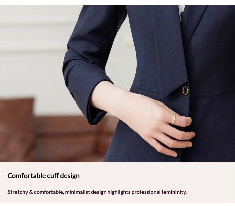 ChicShe Giacca grigia da donna, nuovo abito professionale autunno inverno per donna, abbigliamento da lavoro per hotel e gioiellerie_voghion.com