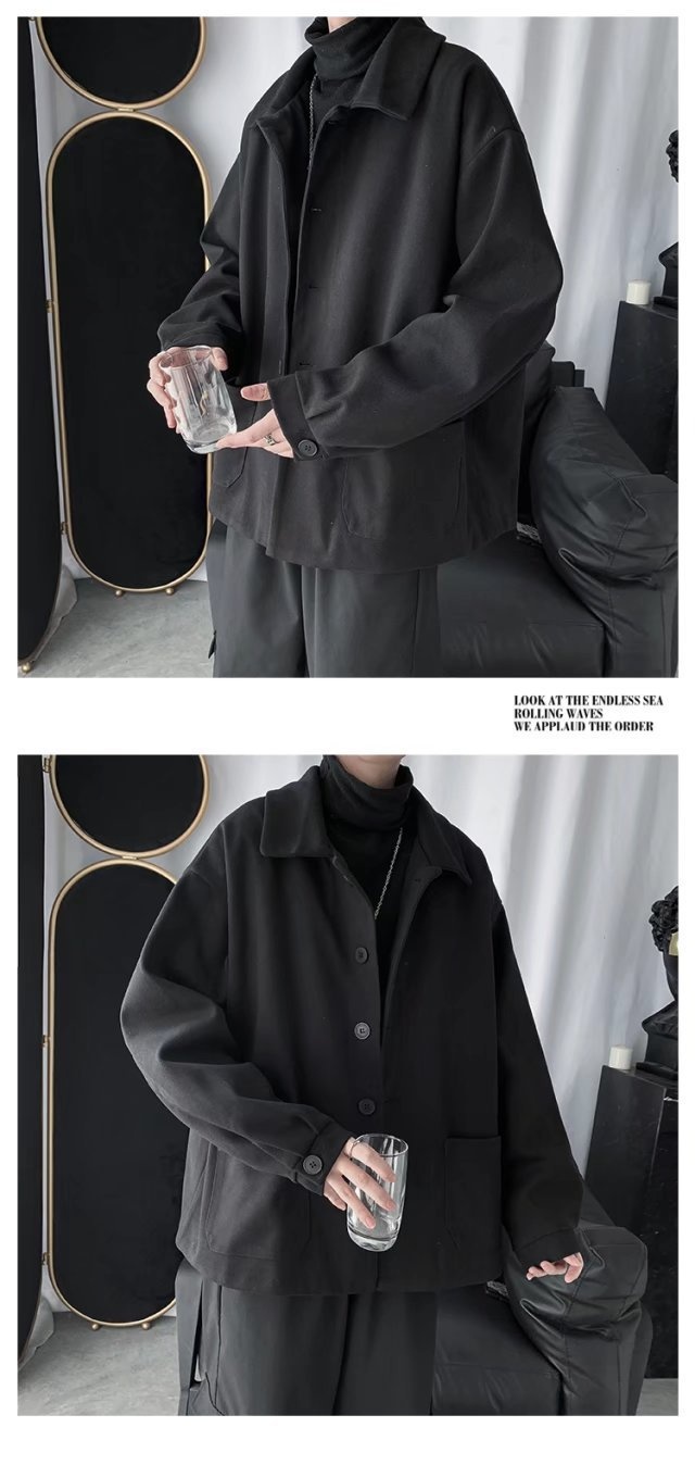 boy Boy Boy 2025 Autumn Winter Korean Style Brand Ins Couple Loose Wool Coat Jacket Trendy One Piece Dropshipping_voghion.com