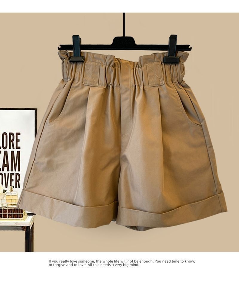 ChicShe Plus Size Women's Summer New Style Slightly Chubby MM Elegant Ruffled Chiffon Blouse Versatile Slimming Shorts Two-Piece_voghion.com