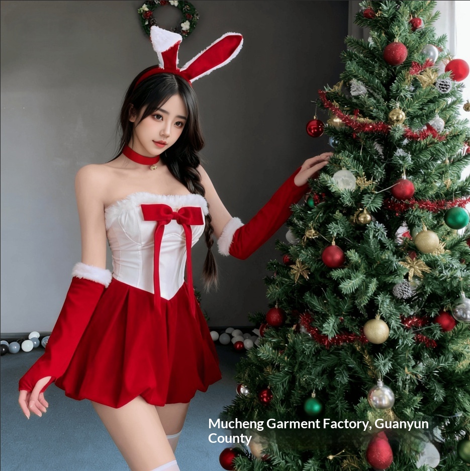 Eros Lab Mucheng Lingerie Sexy Vestito Natalizio Coniglietta Uniforme Tentazione QQNY Passion Set Vestiti Capodanno Battle Robe_voghion.com