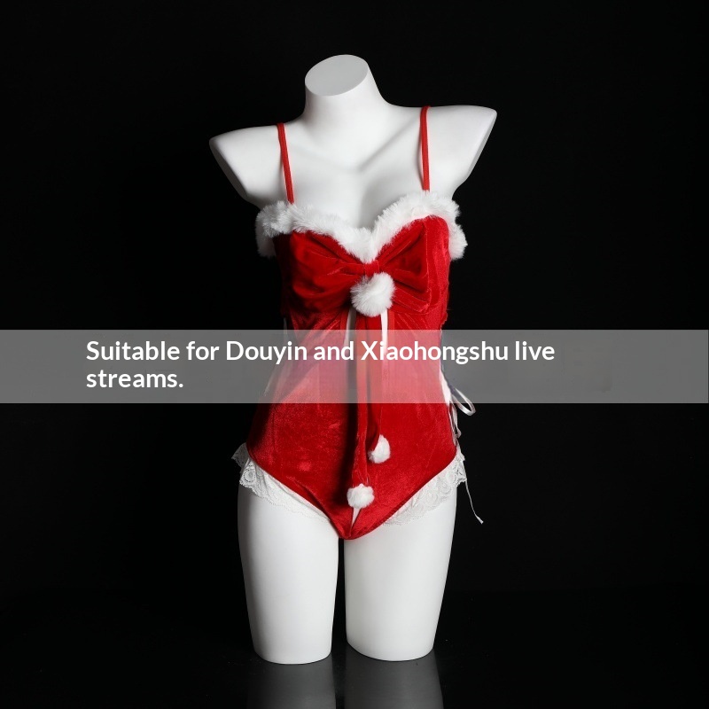 Eros Lab Lemon Story Sexy Bunny Girl Dessous Rot Neujahrsverführung Weihnachtsoutfit Bettleidenschaft Uniform Set_voghion.com