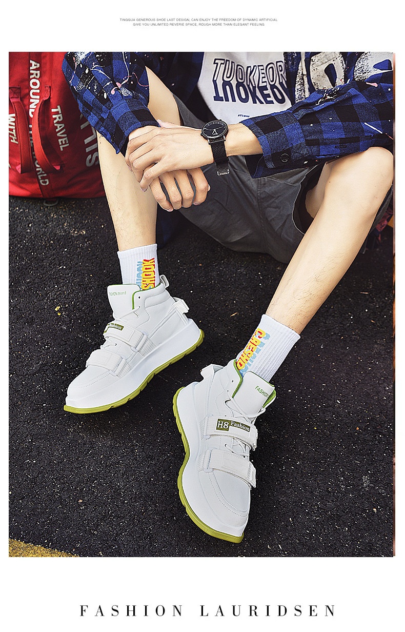 Glide Glide European Station High-Top Thick-Soled Martin Autumn Ins Casual Sneakers Motorcycle Boots Trendy Cycling Men's Shoes_voghion.com