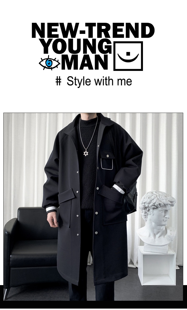 boy Boy Boy 2022 New Autumn Winter Trench Mid-Length Elegant Over-the-Knee Coat Men Mature Style_voghion.com