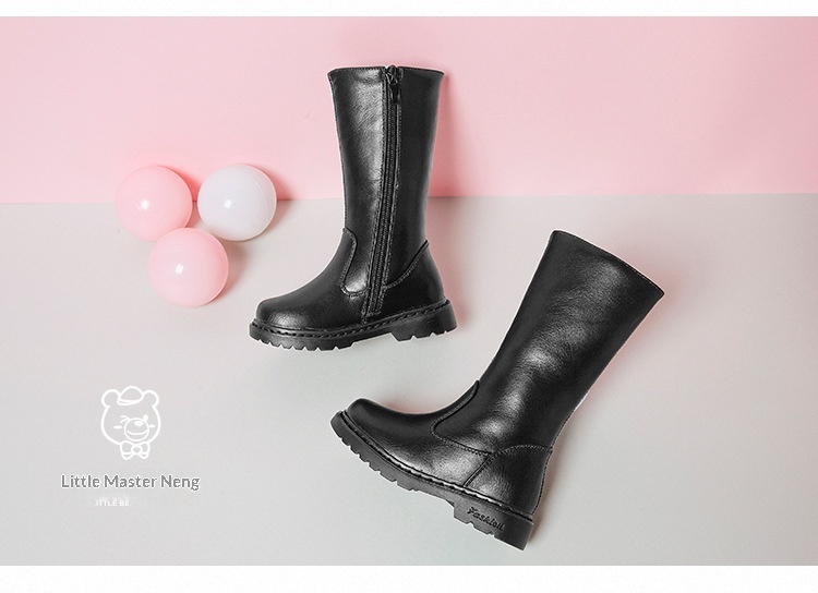 ShoeGlobe ShoeGlobe 2025 Autunno Inverno Nuove Scarpe per Bambini Tinta Unita Lunghi Moda Singolo Principessa Ragazze Stivali per Bambini_voghion.com