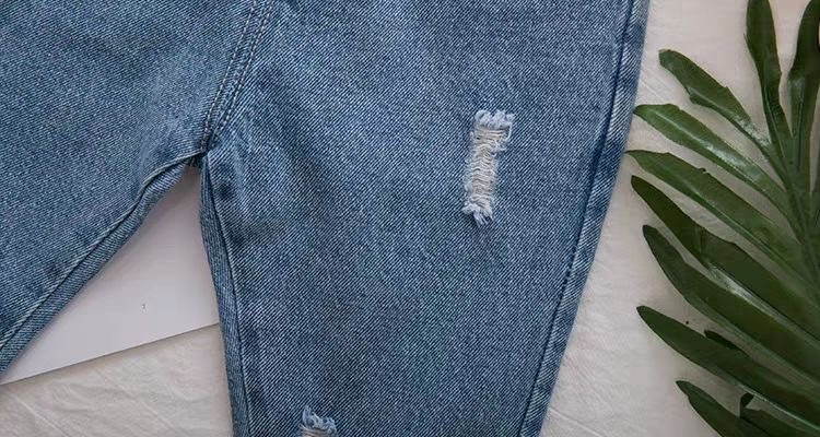 ragazzo Ragazzo Ragazzo Abbigliamento per bambini Jeans strappati per bambini Primavera e autunno Nuovo stile 1-8 anni Ragazze Ragazzi Larghi Lunghi Neonato Elegante Papà_voghion.com