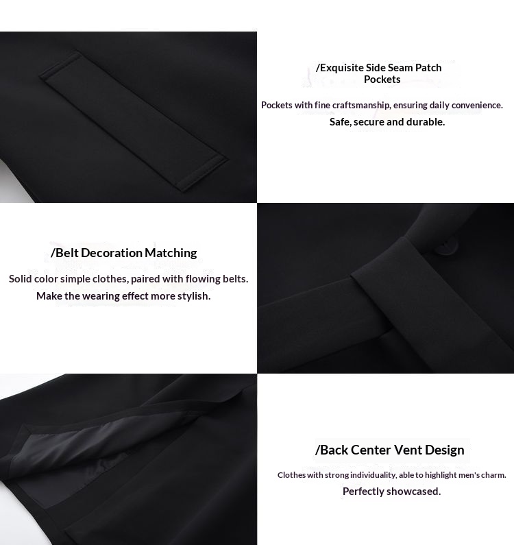 boy Boy Boy Autumn Winter Design Trench Men's Mid-Length Jacket Korean Casual Loose British Style Double-Breasted Coat_voghion.com