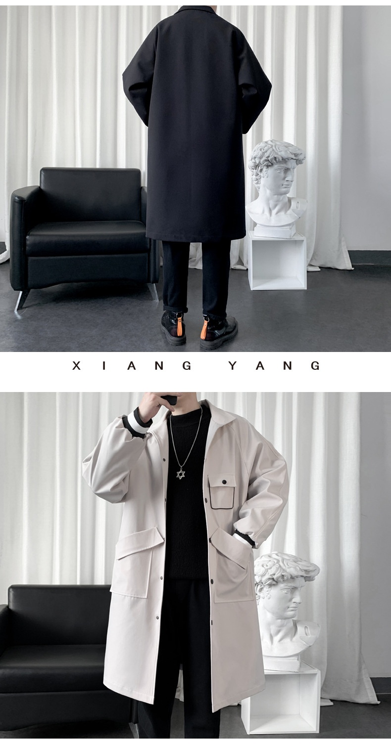 boy Boy Boy 2022 New Autumn Winter Trench Mid-Length Elegant Over-the-Knee Coat Men Mature Style_voghion.com