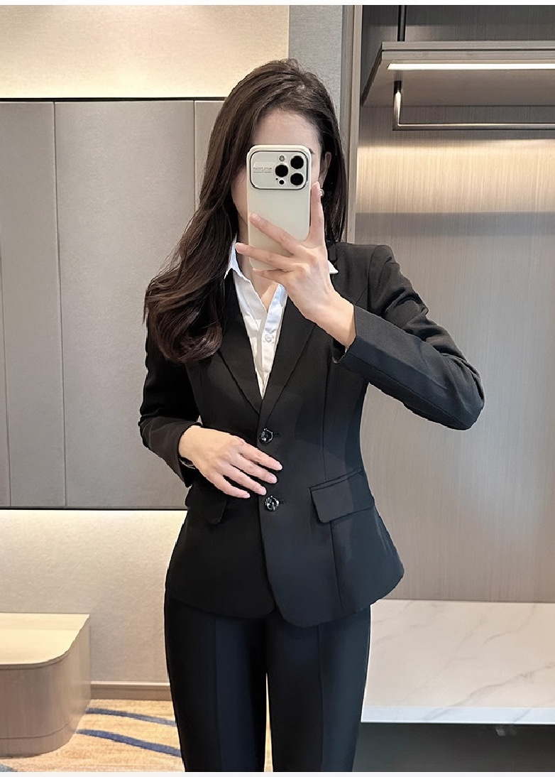 ChicShe Professional Suit Set For Women Hotel Front Desk Manager Workwear Autumn Winter Elegant Civil Servant Formal Small_voghion.com