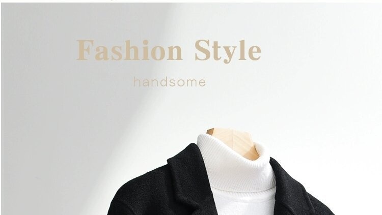 boy Boy Boy Autumn Winter 100% Wool High-End Double-Sided Suit Business Casual Woolen Coat Men's Clothing_voghion.com