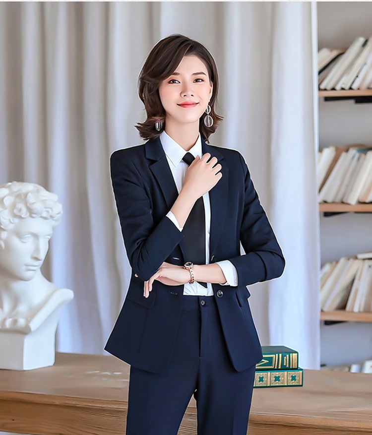 ChicShe Professional Suit Set For Women Hotel Front Desk Manager Workwear Autumn Winter Elegant Civil Servant Formal Small_voghion.com