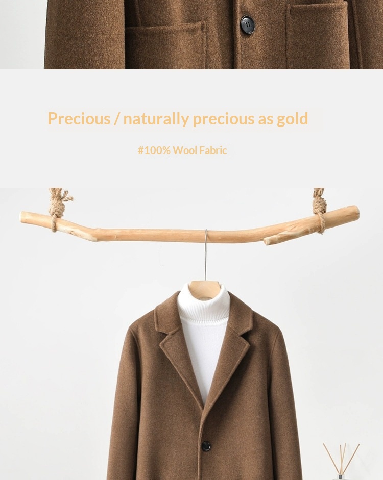 boy Boy Boy Autumn Winter 100% Wool High-End Double-Sided Suit Business Casual Woolen Coat Men's Clothing_voghion.com