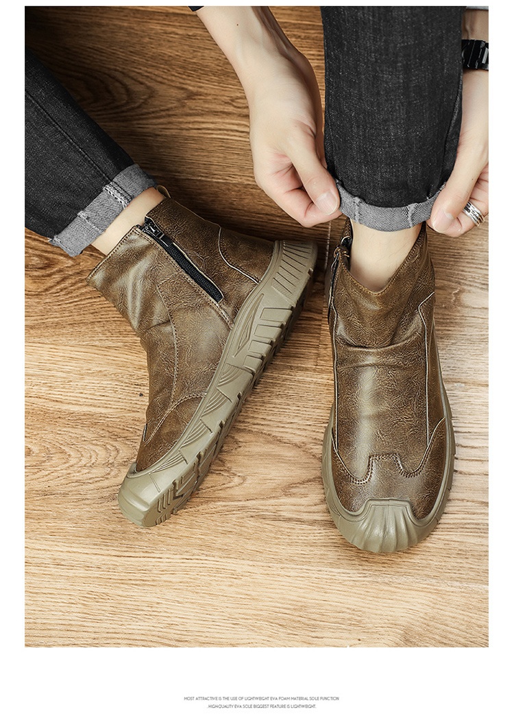 Chaussures de travail Glide Labor Protection pour hommes, imperméables, antidérapantes, résistantes à l'usure, polyvalentes et adaptées à une utilisation en extérieur, au bureau ou au travail._voghion.com