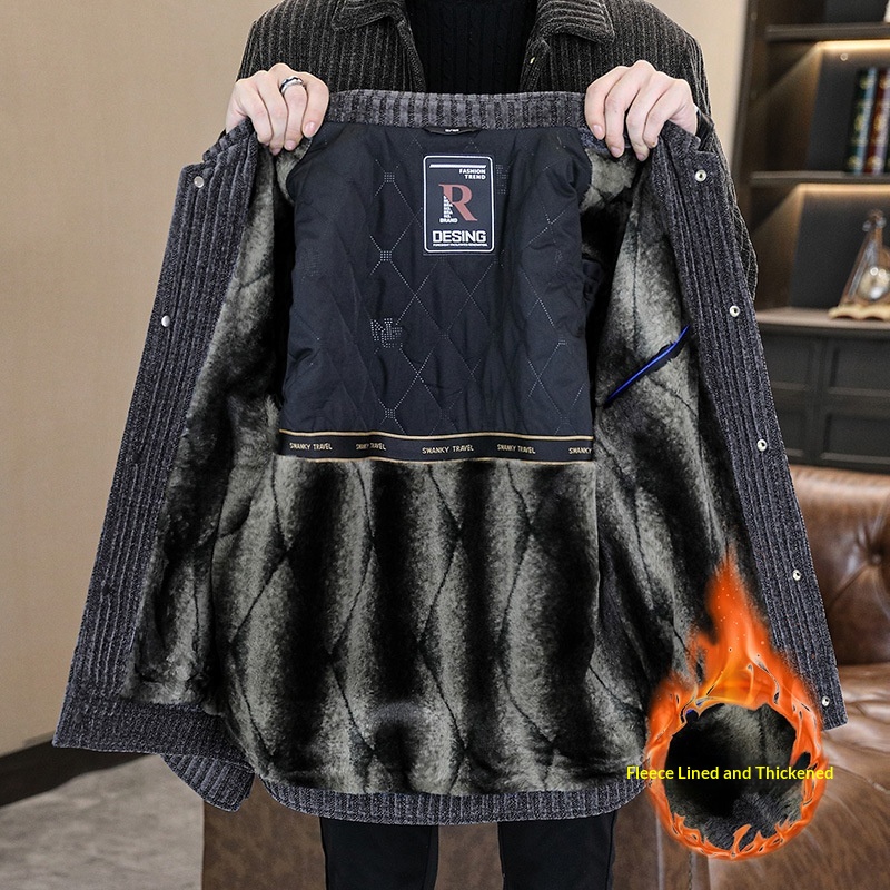 boy Boy Boy Casual Short Thickened Autumn Winter Fleece Trendy Wool Coat Men's Jacket Korean Style New In Stock_voghion.com